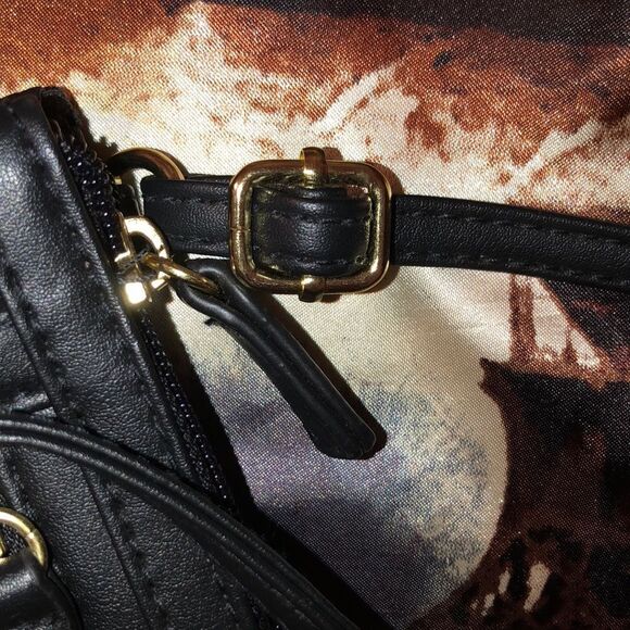 Black Mini Crossbody Bag Wallet Purse - Picture 12 of 12